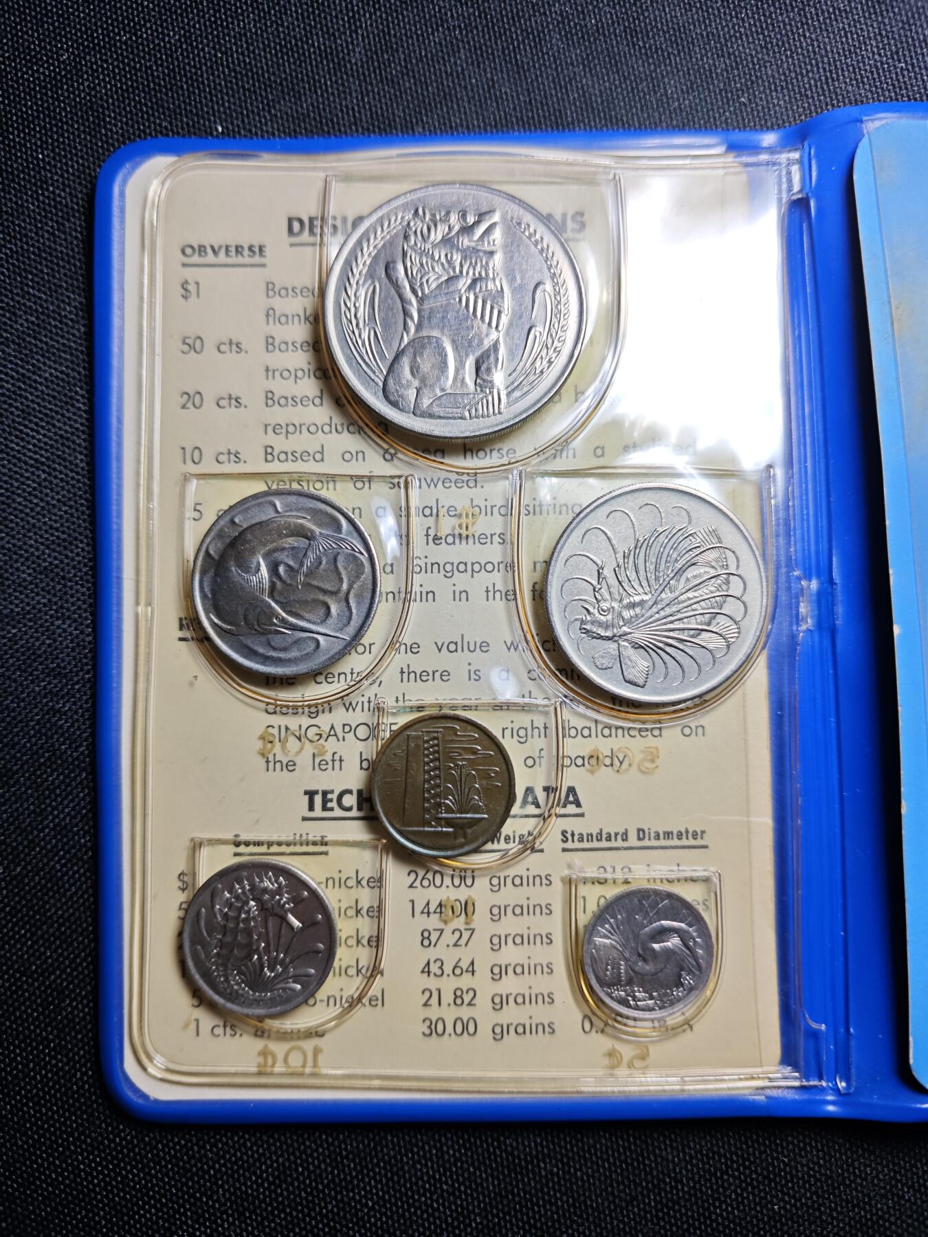 KK钱币收藏小铺   套币 批量/好品散币专场 2月预留时间 周末发货  1970新加坡动物版大小面值清年一套