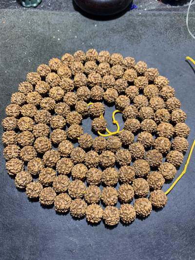 精美黄皮荔枝纹原生态小金刚菩提108手串一条 - 精美黄皮荔枝纹原生态小金刚菩提108手串一条