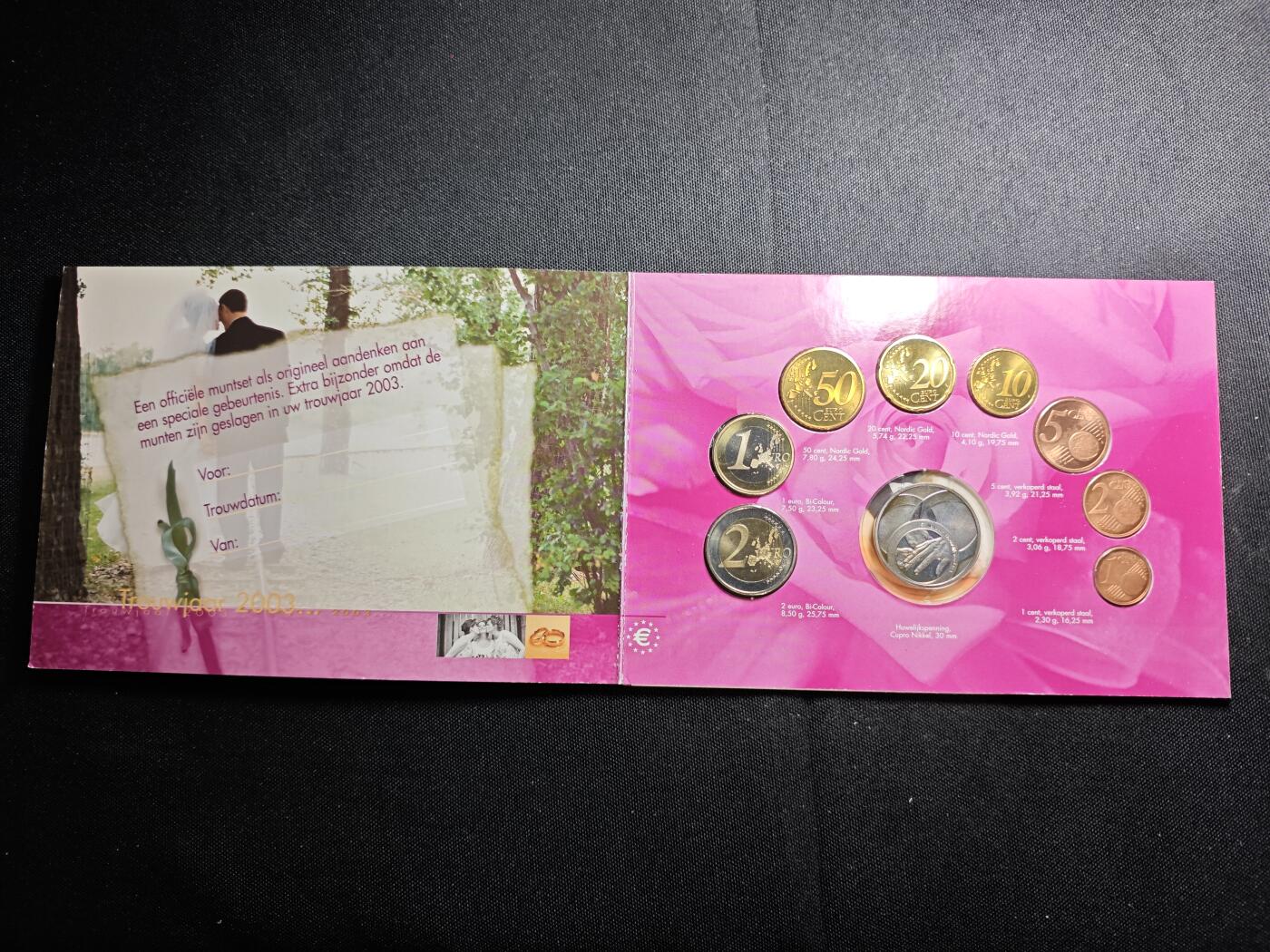 KK钱币收藏小铺   套币 批量/好品散币专场 2月预留时间 周末发货 2003年欧洲运动会纪念 荷兰欧元大小面值清年一套 带纪念章!