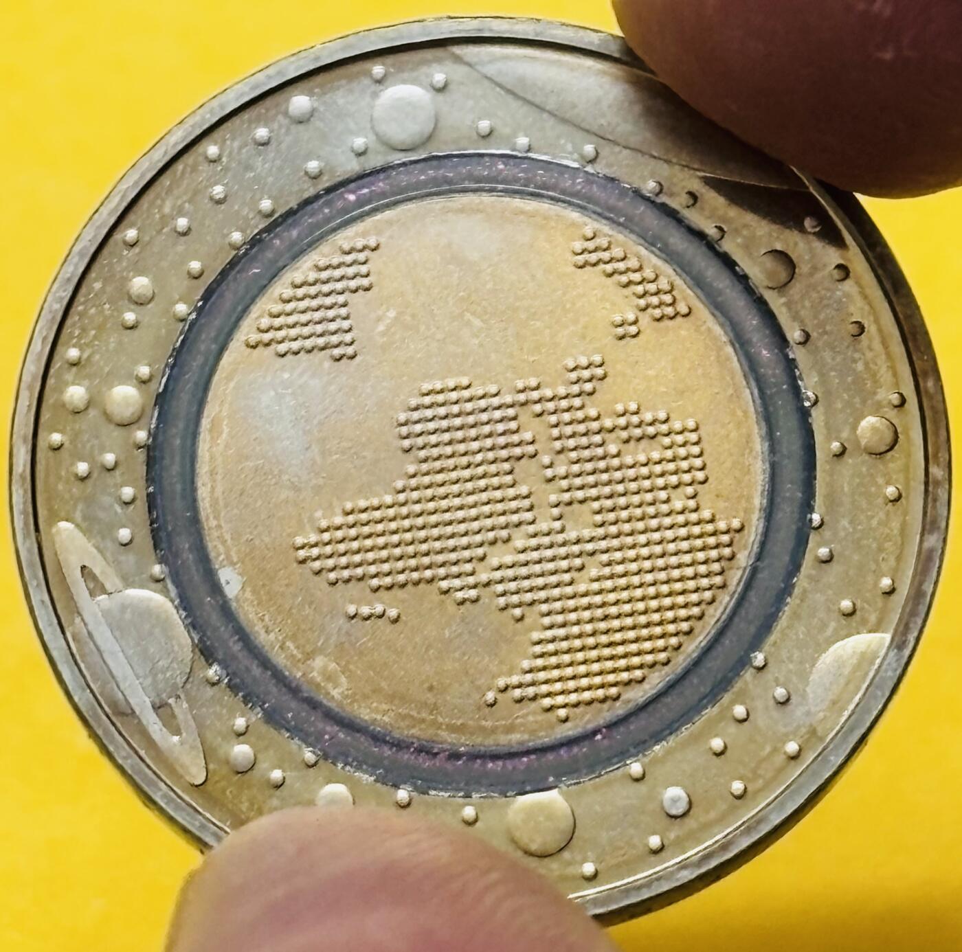 文馨钱币收藏第 295 场，（元宵场）各种银币散币纪念章，长期接代拍业务 德国2016年5欧元镶嵌高分子聚合物白铜精制纪念币，非常少见 附带参考价，带盒子收藏