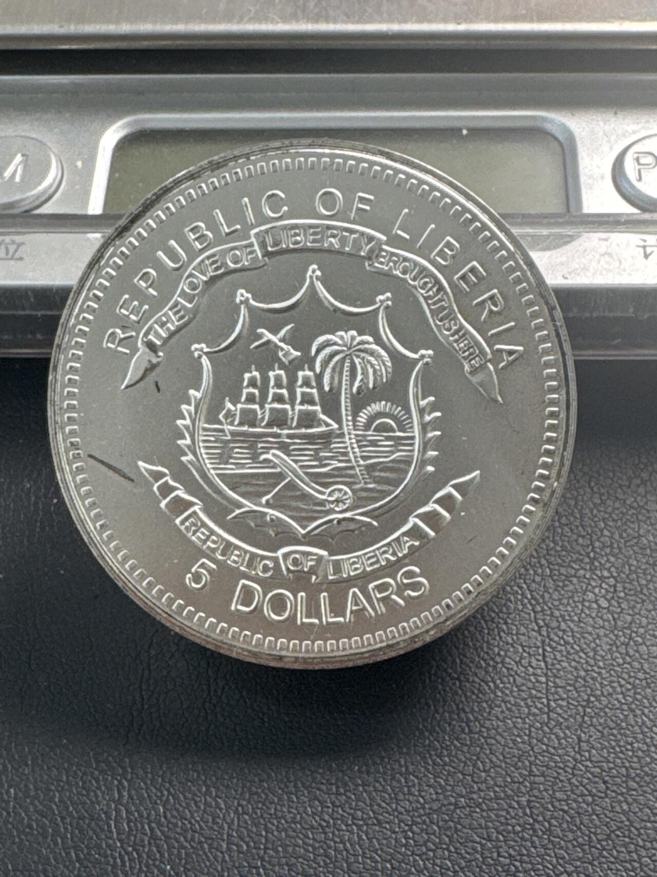 ❤️【币观天下】❤️ 第343期钱币秒杀拍卖场- 2026.3.6周五晚上6点半场 长期征集拍品  利比里亚2007年林肯总统5元纪念币45克