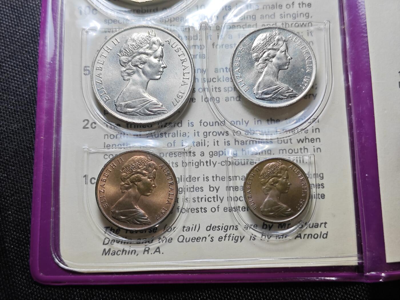 KK钱币收藏小铺   套币 批量/好品散币专场 2月预留时间 周末发货  1977澳大利亚大小面值清年一套 含50分纪念币