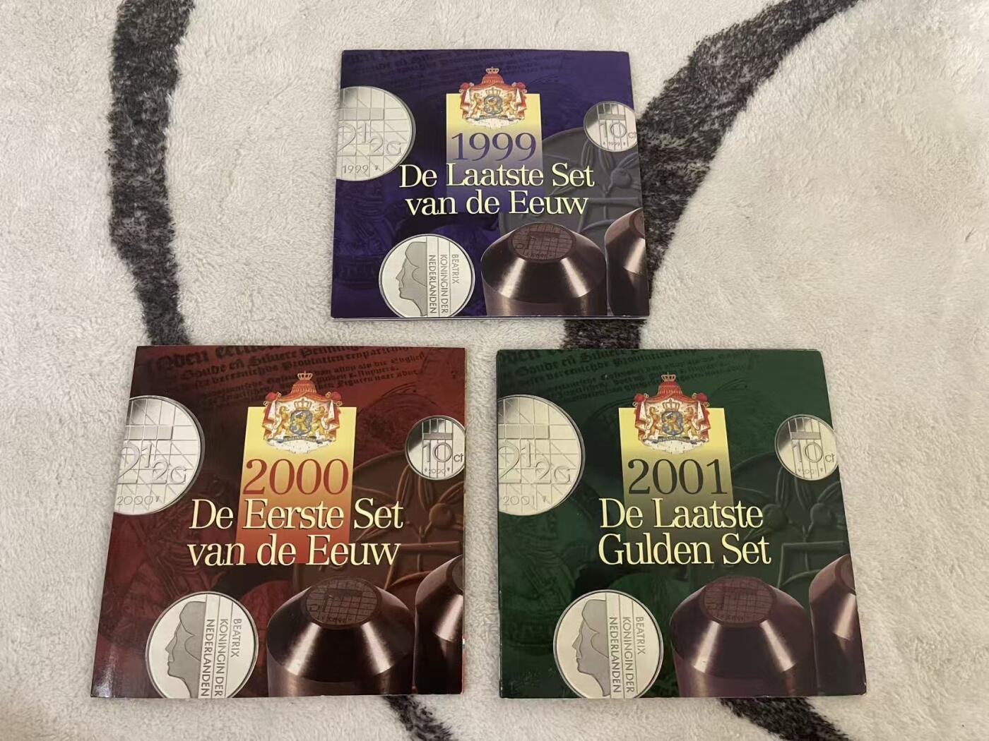 ❤️【币观天下】❤️ 第343期钱币秒杀拍卖场- 2026.3.6周五晚上6点半场 长期征集拍品  荷兰1999-2001年官方套币全套 品相如图正常氧化