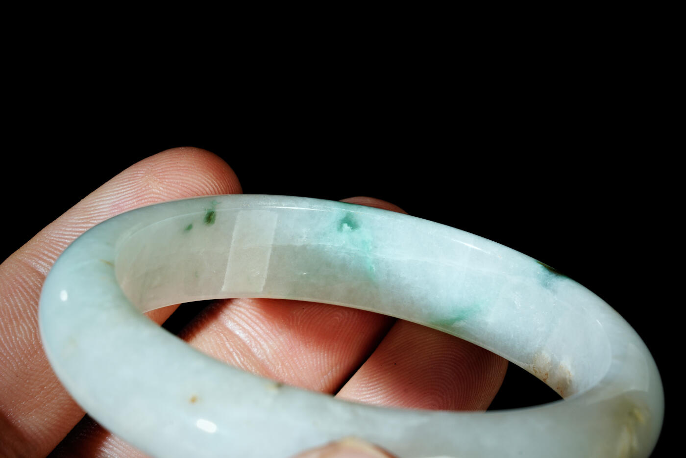 上海都达杂项专场四十四【全场包邮】  天然冰种翡翠（A货）贵妃手镯 附鉴定证书91-72