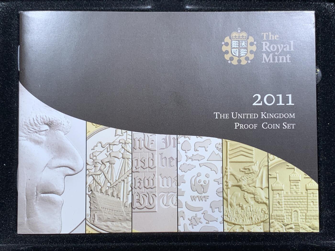 《竞宝斋》第467场 周日，周一 2场连拍 （全场包邮）欢迎送拍 英国2011年14枚标准精制纪念币套 含2枚城市（爱丁堡和卡迪夫）币和一枚5镑 盒证全 发行量：2万 细节见图