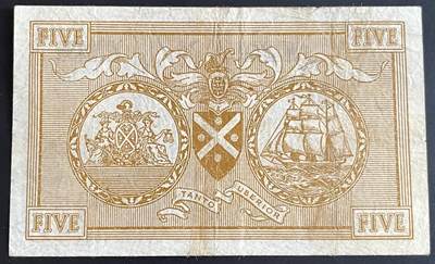 小福收藏拍卖第202期 流通品相裸钞 特惠场 本场全部为欧洲纸币【佣金仅收2% 不设最低佣金 全场包邮】 苏格兰 1966年 5镑