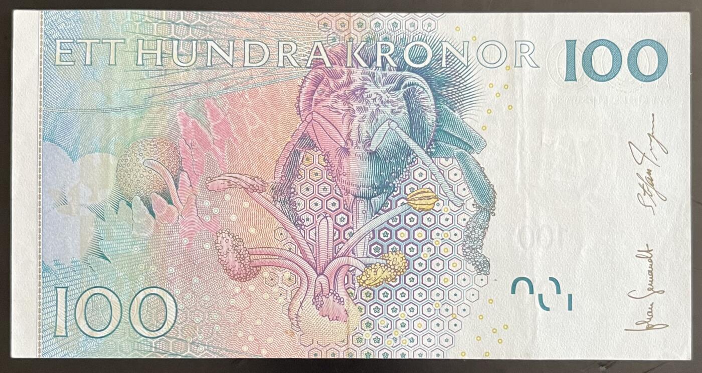 小福收藏拍卖第202期 流通品相裸钞 特惠场 本场全部为欧洲纸币【佣金仅收2% 不设最低佣金 全场包邮】 瑞典 2010年 100克朗