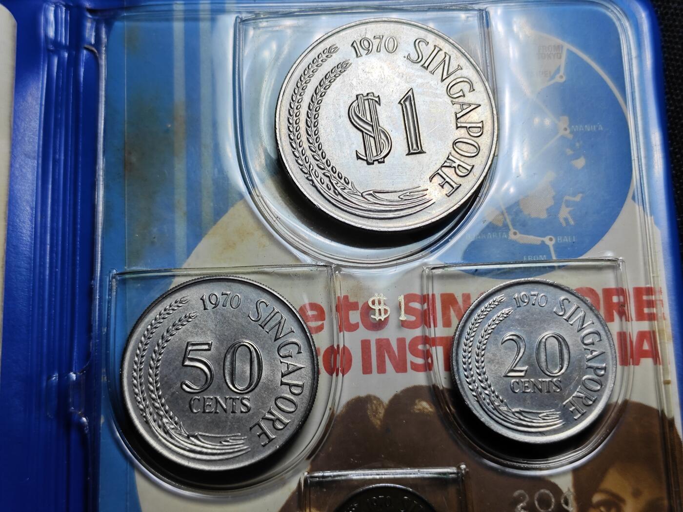 KK钱币收藏小铺   套币 批量/好品散币专场 2月预留时间 周末发货  1970新加坡动物版大小面值清年一套