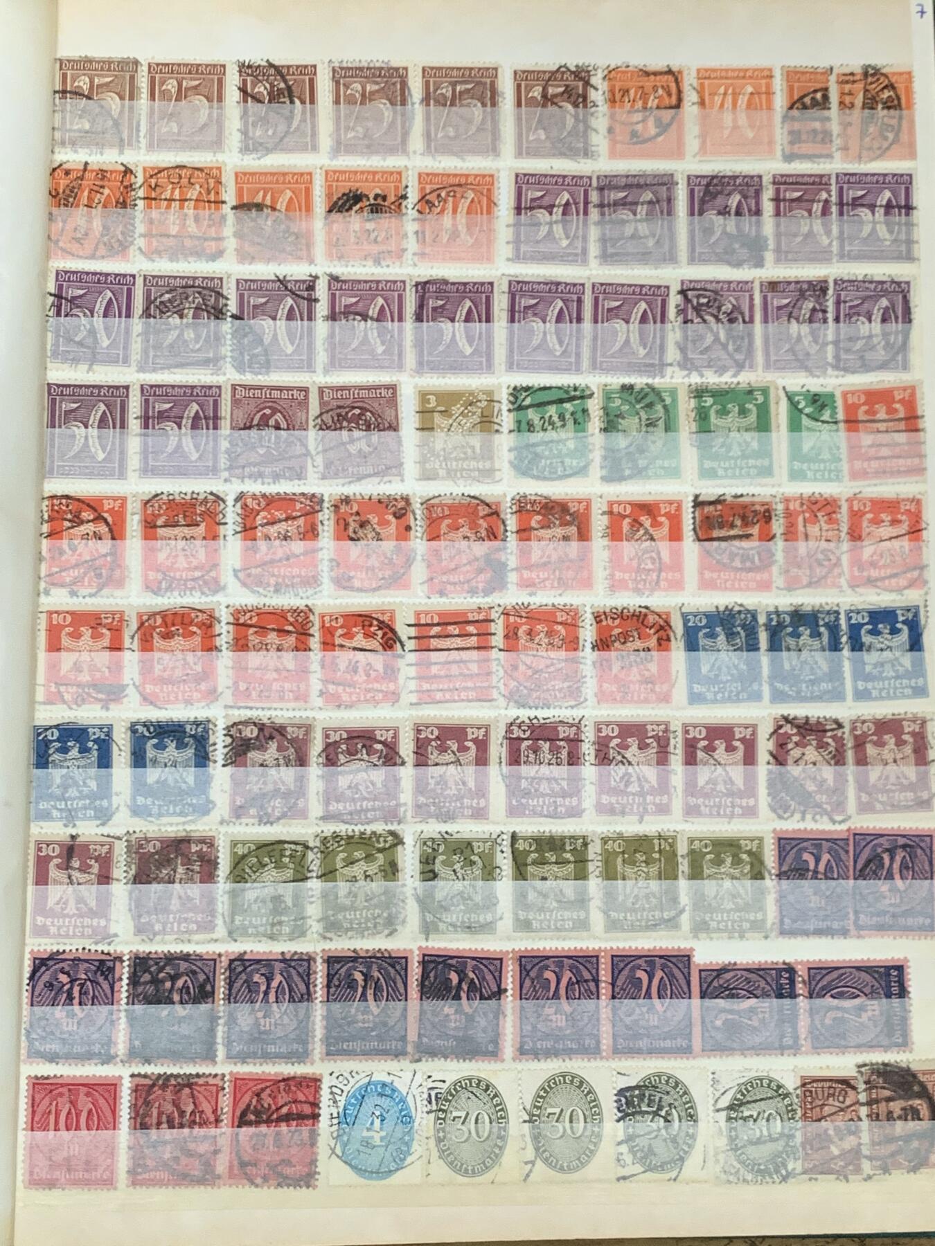 《竞宝斋》第467场 周日，周一 2场连拍 （全场包邮）欢迎送拍 德国老玩家珍藏邮票，德紧时期到一战，二战，以及二战后期邮票，具体数量见图。