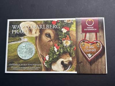 ❤️【币观天下】❤️ 第343期钱币秒杀拍卖场- 2026.3.6周五晚上6点半场 长期征集拍品  - 奥地利联邦省系列银币 原厂封装卡册(面值10欧，重量17.3克)2013年福拉尔贝格