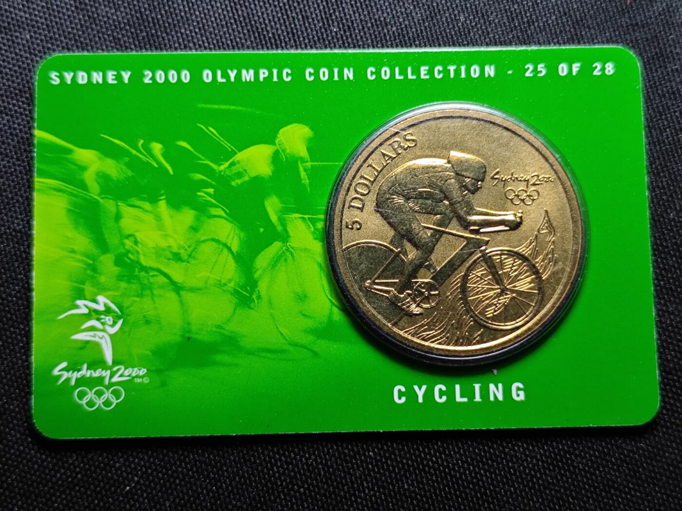 KK钱币收藏小铺   套币 批量/好品散币专场 2月预留时间 周末发货   2000澳大利亚5元奥运纪念币 卡套