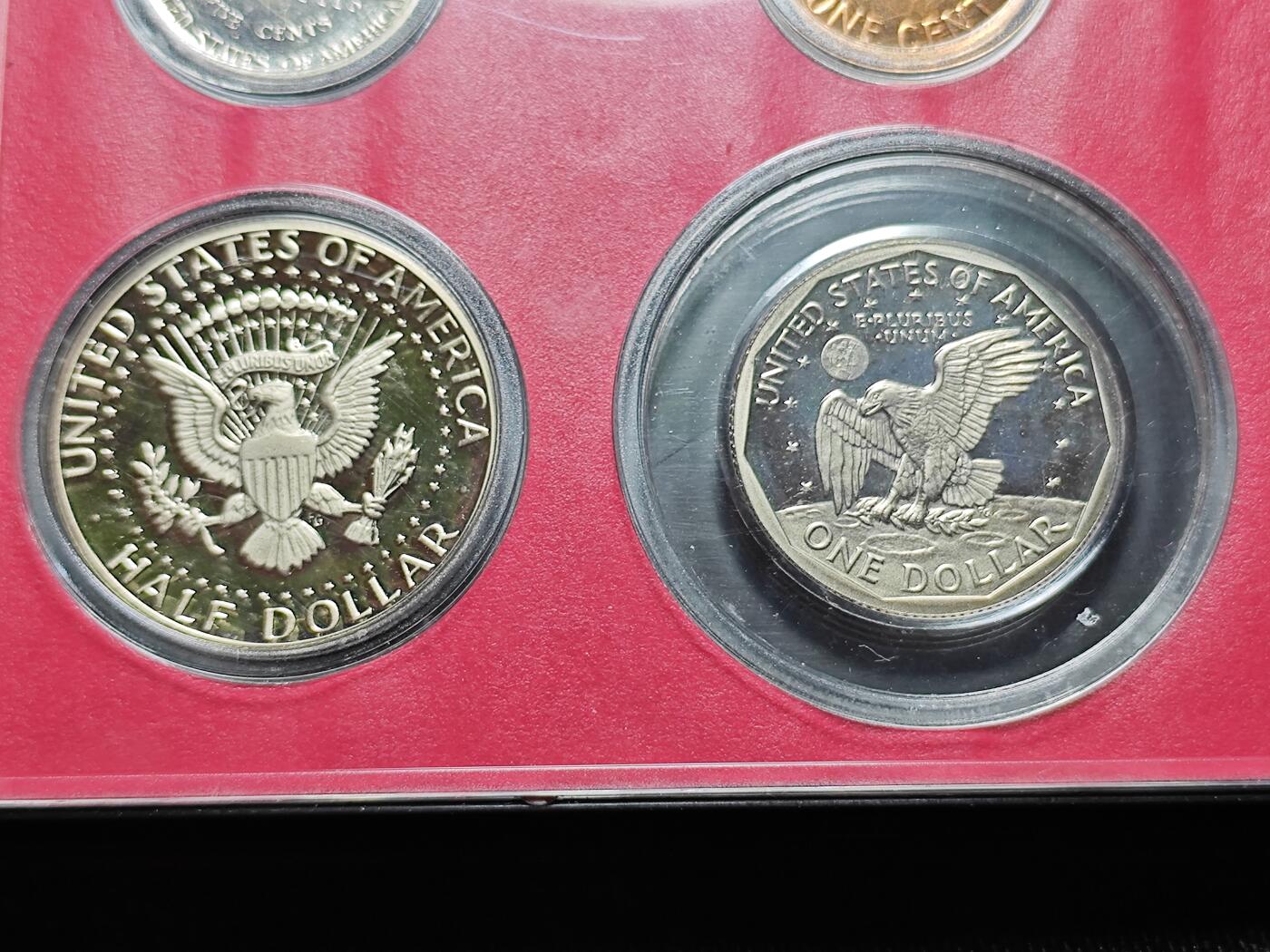 KK钱币收藏小铺   套币 批量/好品散币专场 2月预留时间 周末发货   1979美国大小面值清年精制套币 含苏珊一元精制币