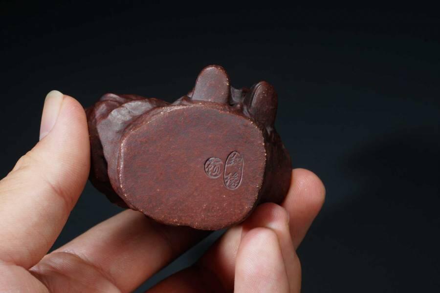 上海都达杂项专场四十四【全场包邮】  紫砂陆羽茶宠小摆件91-85