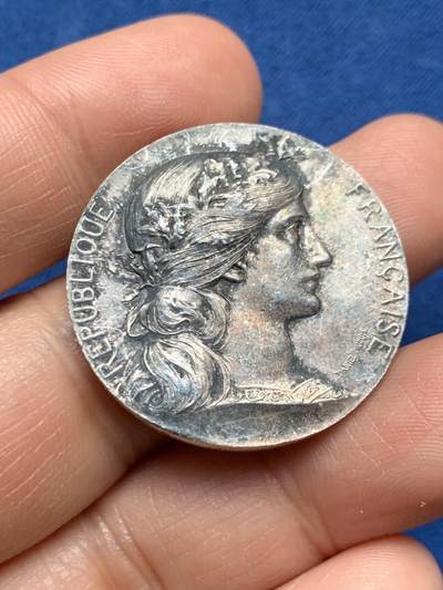 《竞宝斋》第467场 周日，周一 2场连拍 （全场包邮）欢迎送拍 - 法国玛丽安娜-亚眠公证人银质代币，13.1g，31.5mm，丰饶角2argent边铭