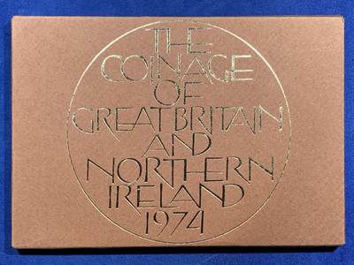 《竞宝斋》第467场 周日，周一 2场连拍 （全场包邮）欢迎送拍 - 英国1974年精制套币 6枚币和1枚章