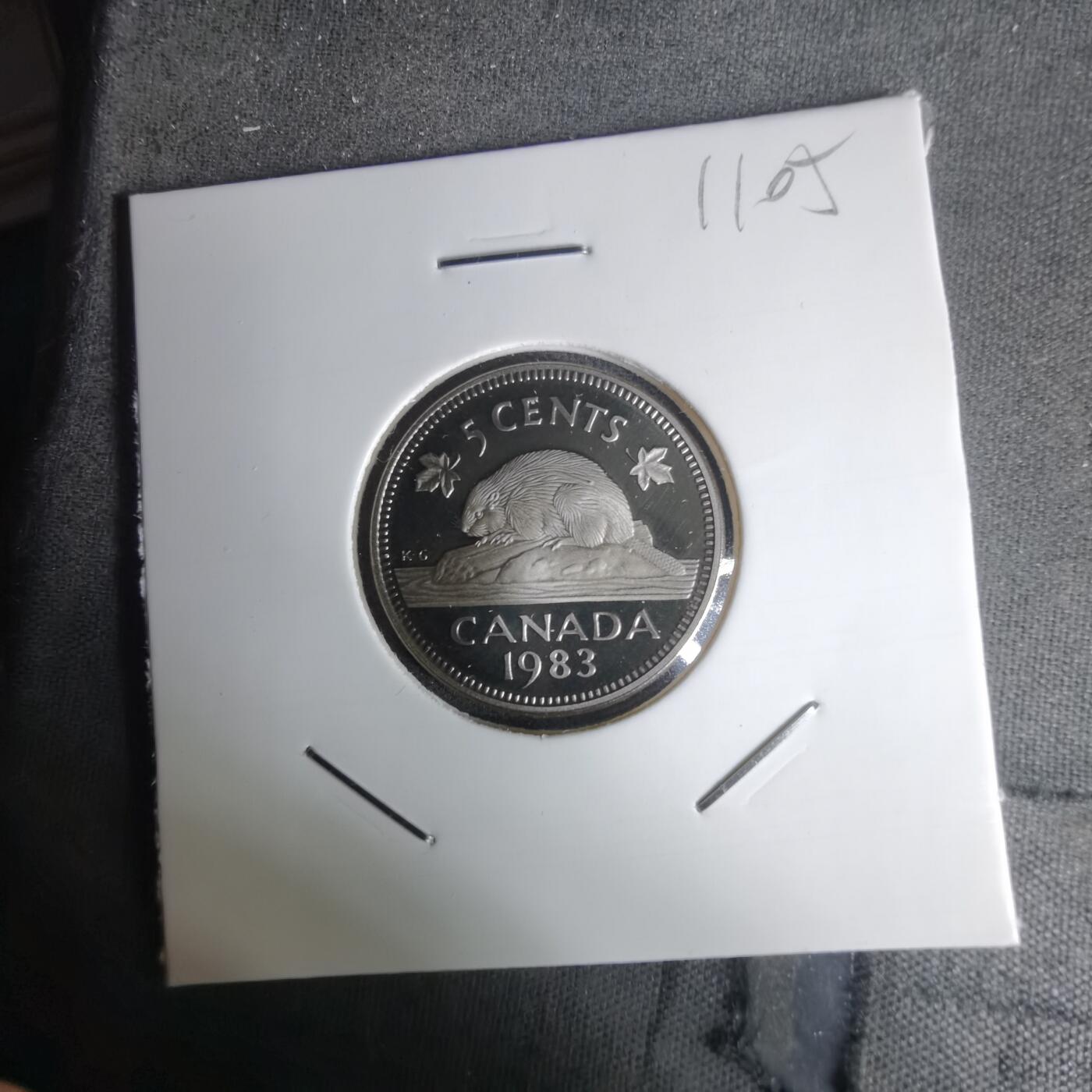 沼泽如烟--第1011场 加拿大1983年5分精制币