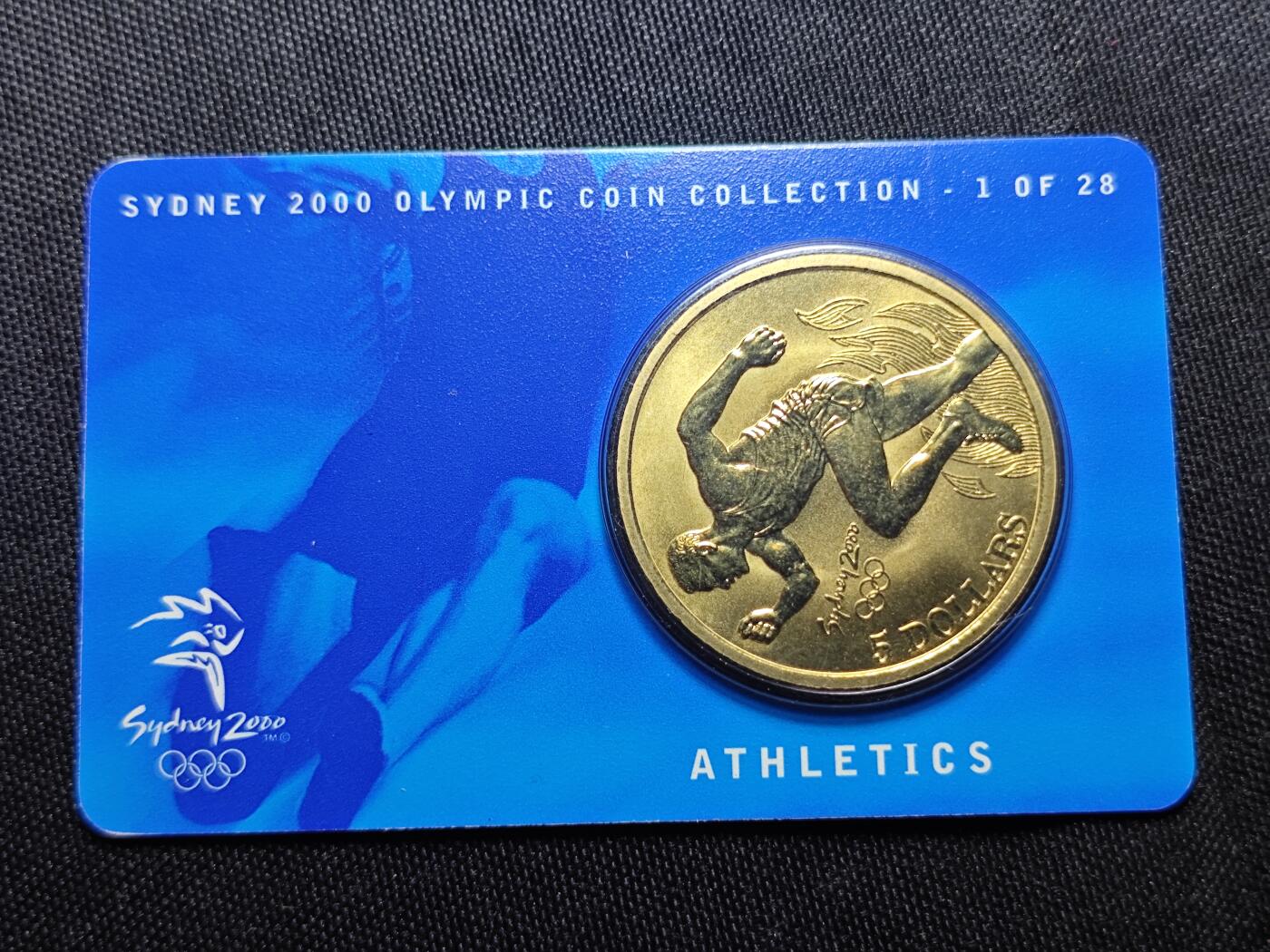 KK钱币收藏小铺   套币 批量/好品散币专场 2月预留时间 周末发货   2000澳大利亚5元奥运纪念币 卡套