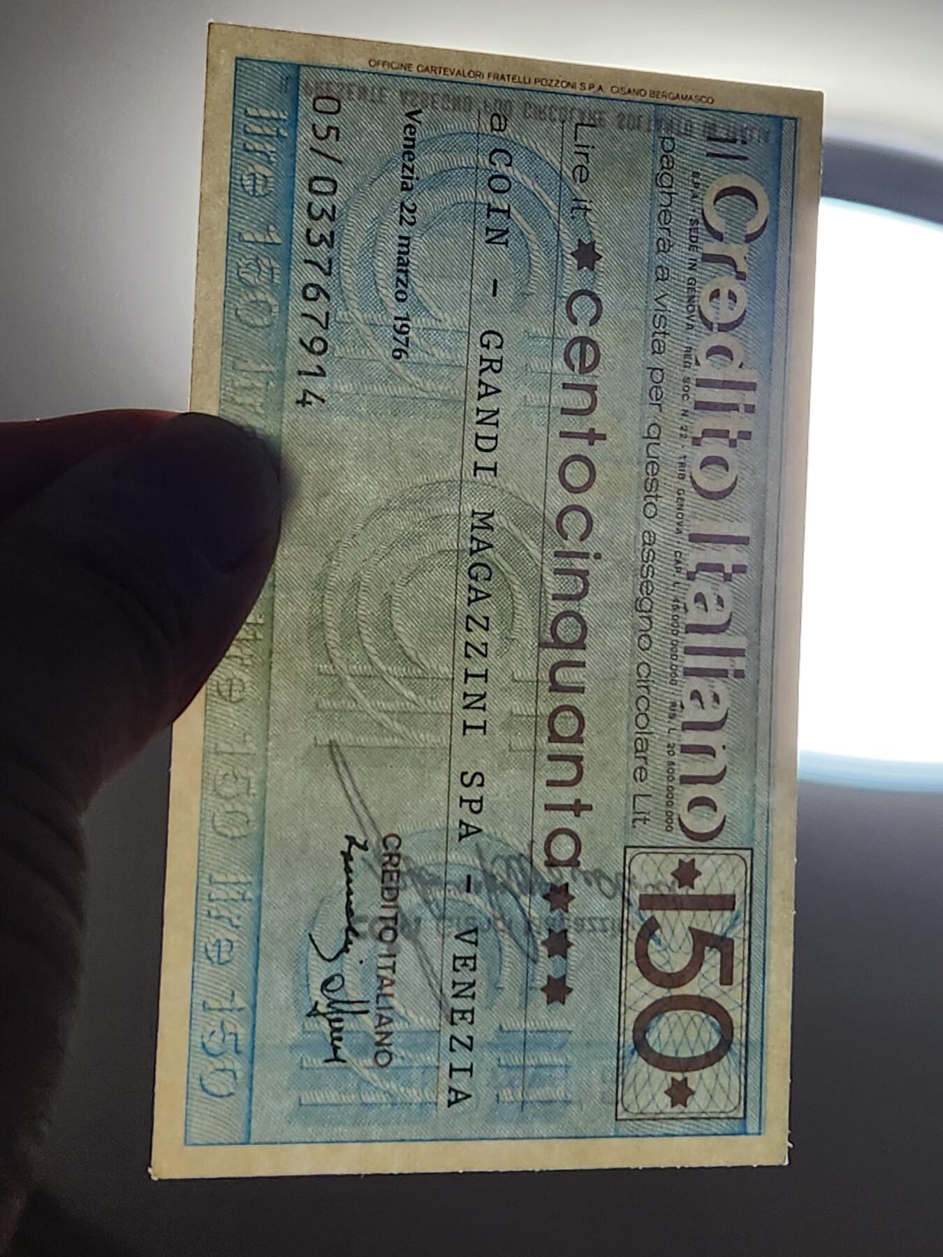 3月2号晚上8点 外国纸币自动截拍第33场 全新UNC 意大利 1976年150里拉