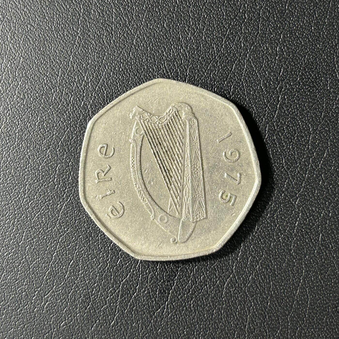 【铜匠收藏】★第141★散币专场 不寄存，30包邮。不满30元，支付5元运费。《接受代拍 代送NGC评级》 爱尔兰 1975年 50便士多边形铜镍币