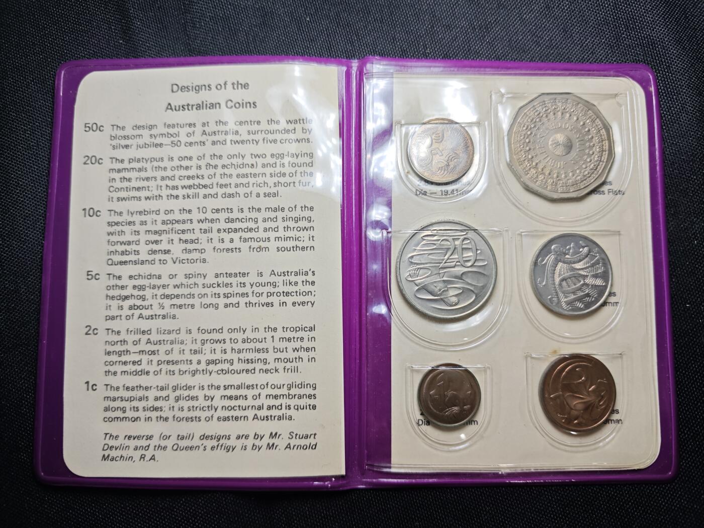 KK钱币收藏小铺   套币 批量/好品散币专场 2月预留时间 周末发货  1977澳大利亚大小面值清年一套 含50分纪念币