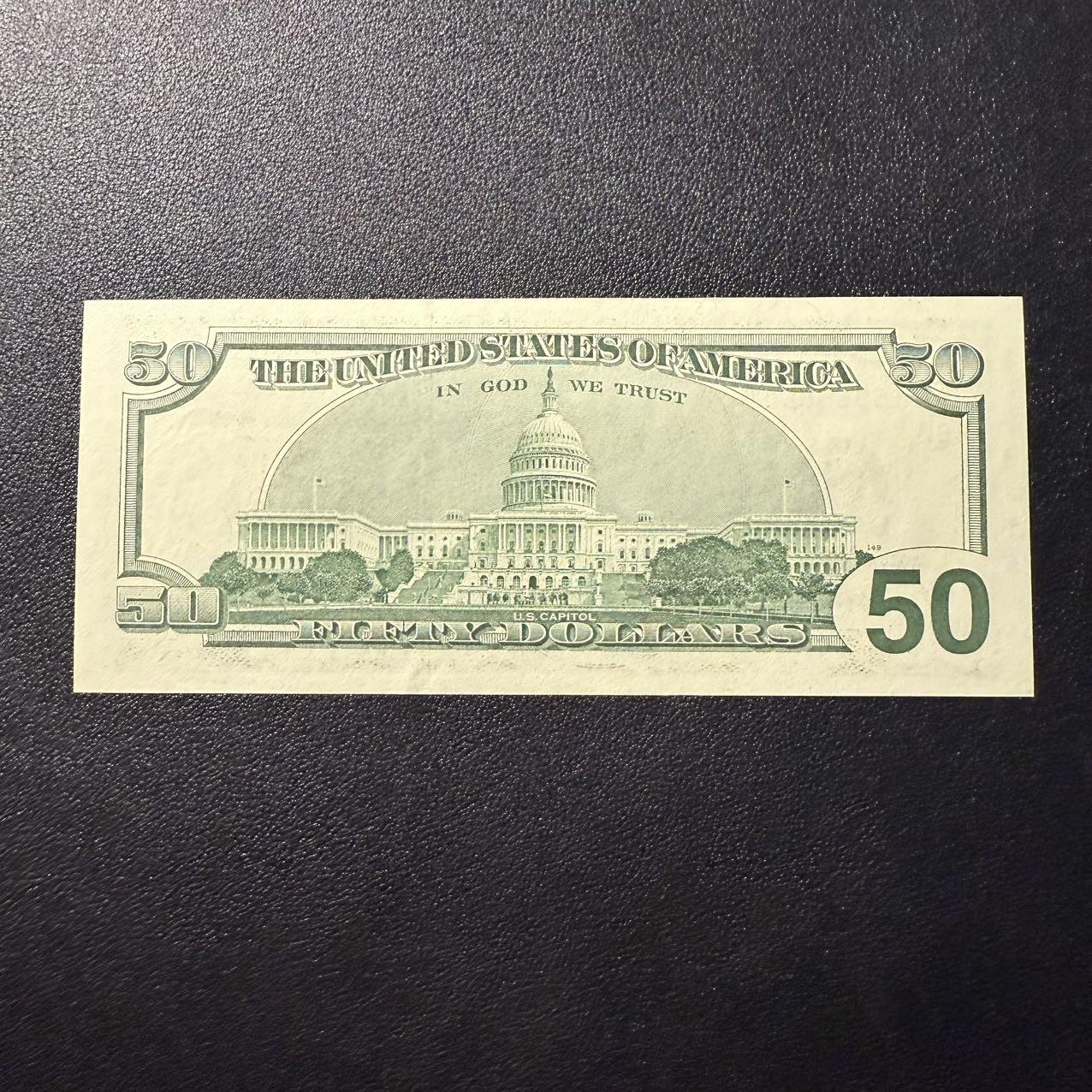 第15期 库存 美国 1996年大头50 左下角轻微折