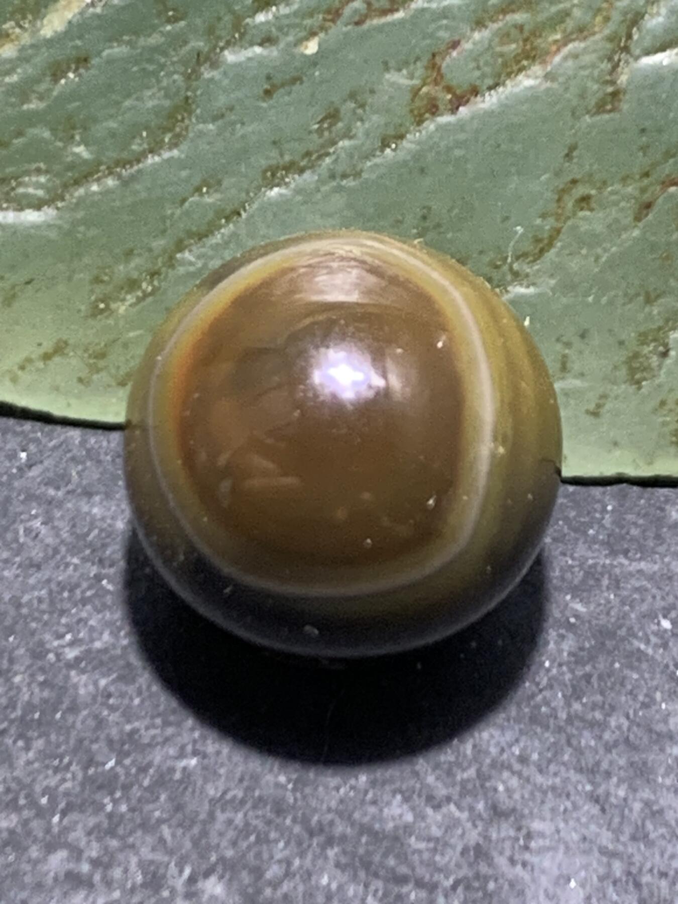 精美战国红玛瑙高玉化天眼纹拉丝料圆珠一颗