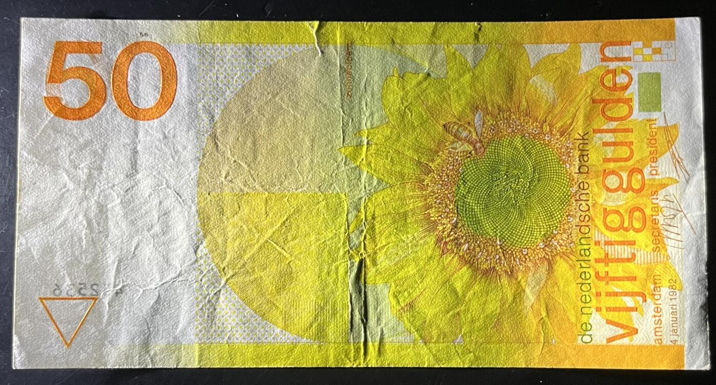 小福收藏拍卖第202期 流通品相裸钞 特惠场 本场全部为欧洲纸币【佣金仅收2% 不设最低佣金 全场包邮】 荷兰 1982年 50盾