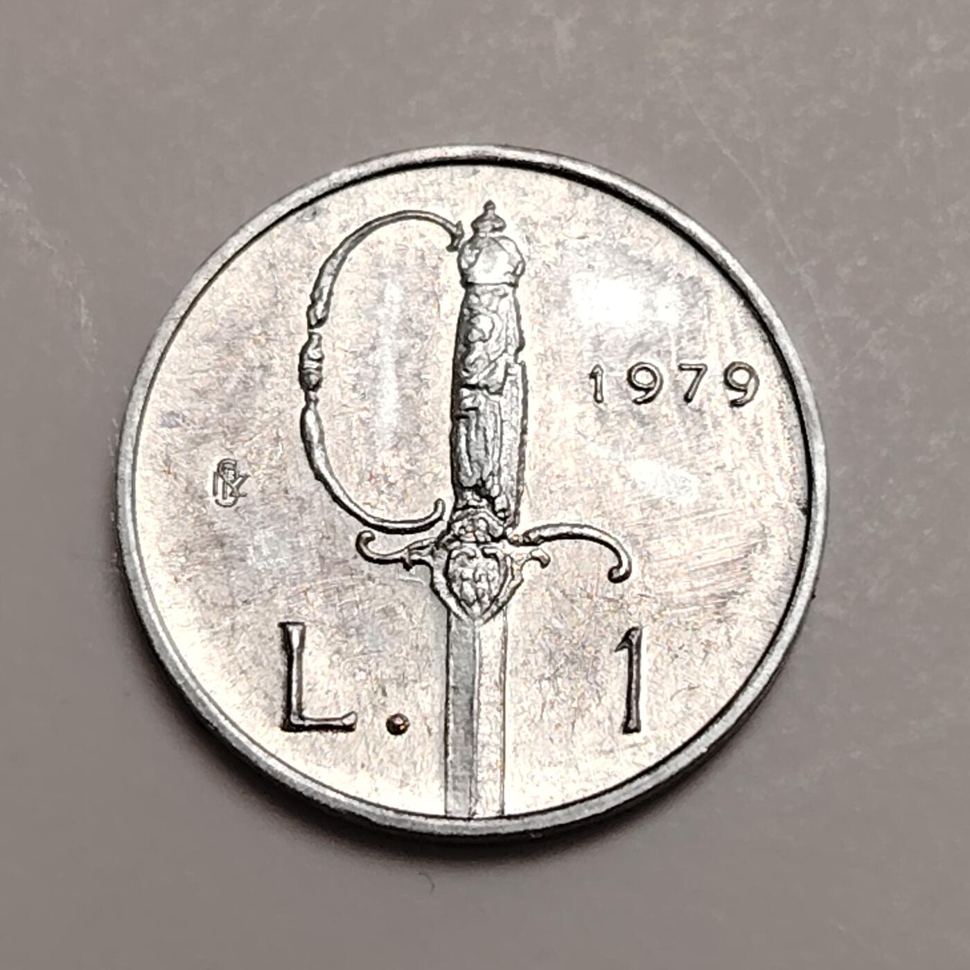 布加迪🐬～世界钱币(上海)🌾第 278 期 /  各国套币和散币 圣马力诺🇸🇲 1979年 1里拉铝币