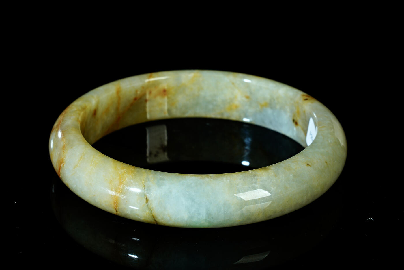 上海都达杂项专场四十四【全场包邮】  天然翡翠（A货）贵妃手镯 附鉴定证书91-76