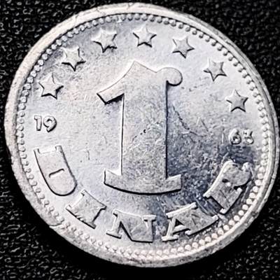 泉币菌-第204场-元宵节专场 本场拍品多 请提前出价 -  南斯拉夫 社会主义时期 1第纳尔铝币 19.8mm 欧洲币