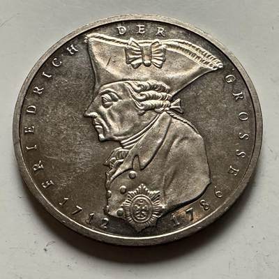 🌹外币初藏🌹🐯2026年第23场  每周二四六晚8️⃣点 接代拍 - 联邦德国1986年5马克 腓特烈大帝逝世200周年纪念币