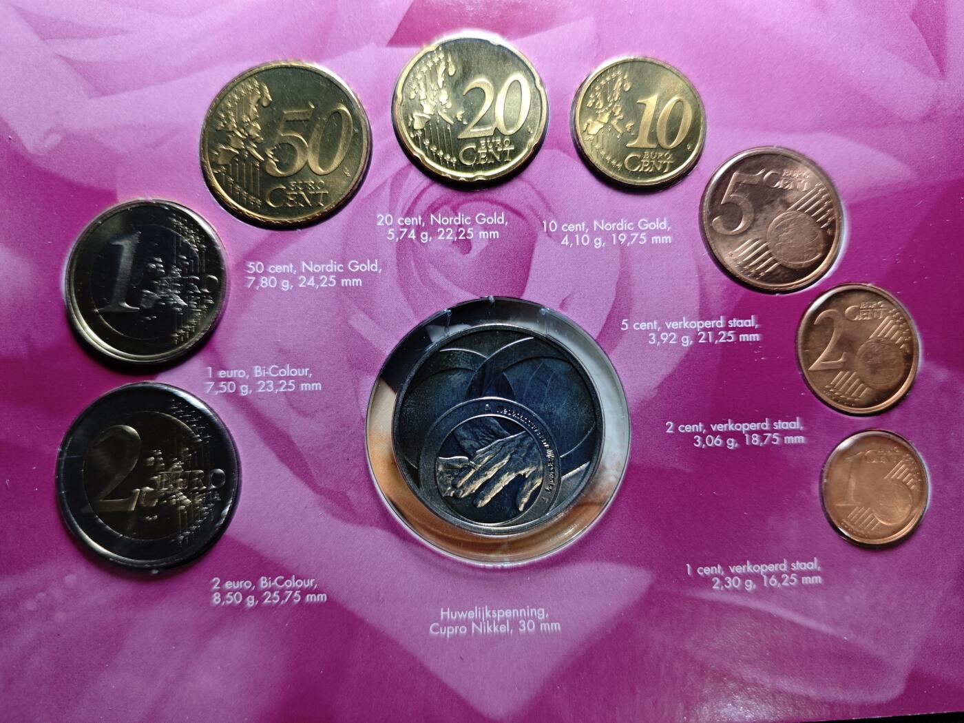 KK钱币收藏小铺   套币 批量/好品散币专场 2月预留时间 周末发货 2003年欧洲运动会纪念 荷兰欧元大小面值清年一套 带纪念章!