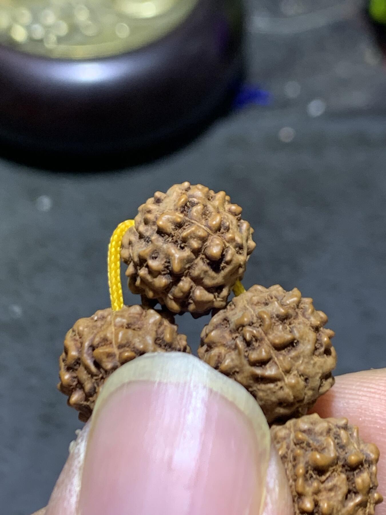 精美黄皮荔枝纹原生态小金刚菩提108手串一条