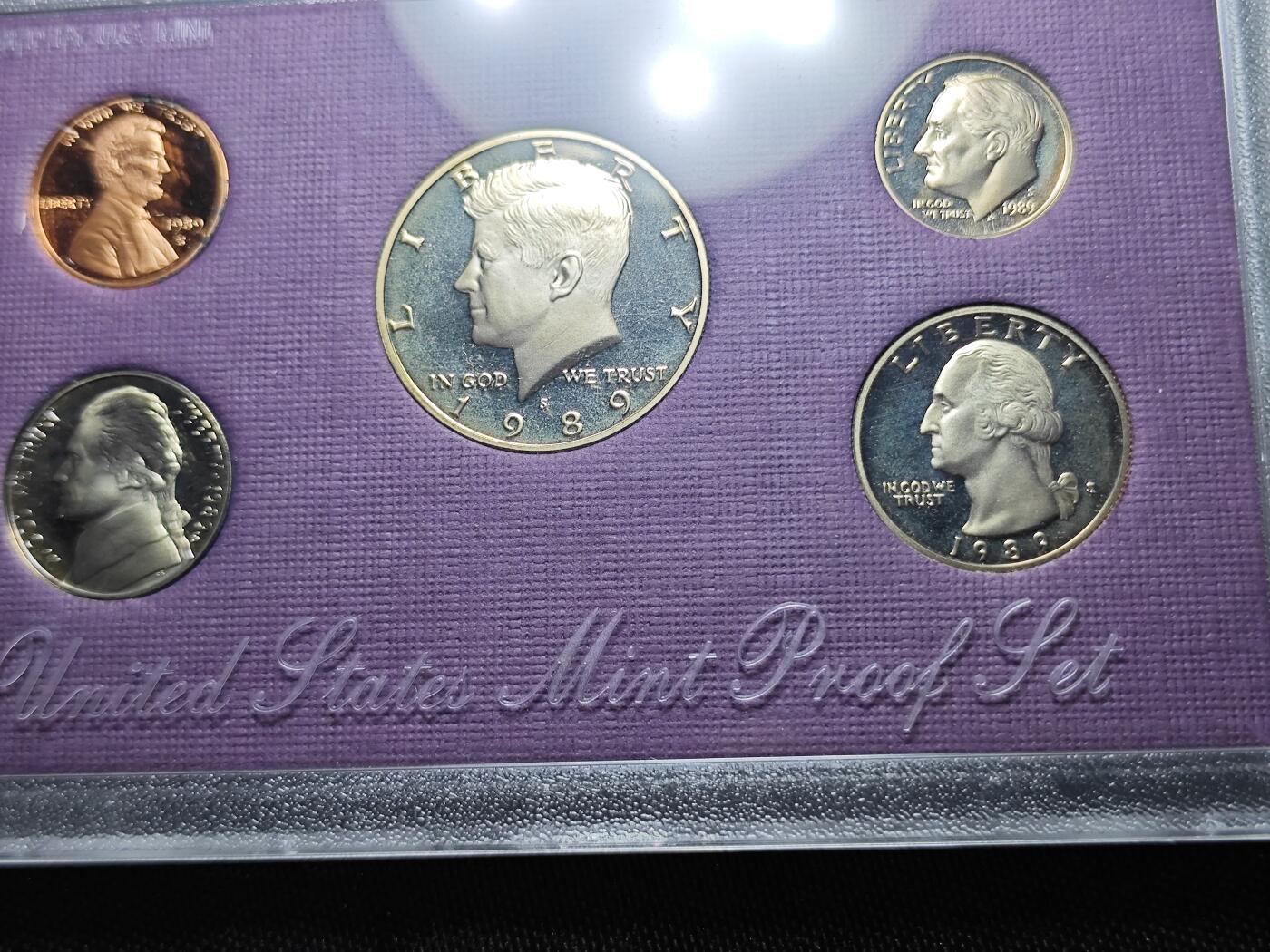 KK钱币收藏小铺   套币 批量/好品散币专场 2月预留时间 周末发货  1989美国大小面值清年精制套币