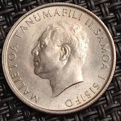 布加迪🐬～世界钱币(上海)🌾第 278 期 /  各国套币和散币 - 西萨摩亚群岛🇼🇸 1967年 5分～C1