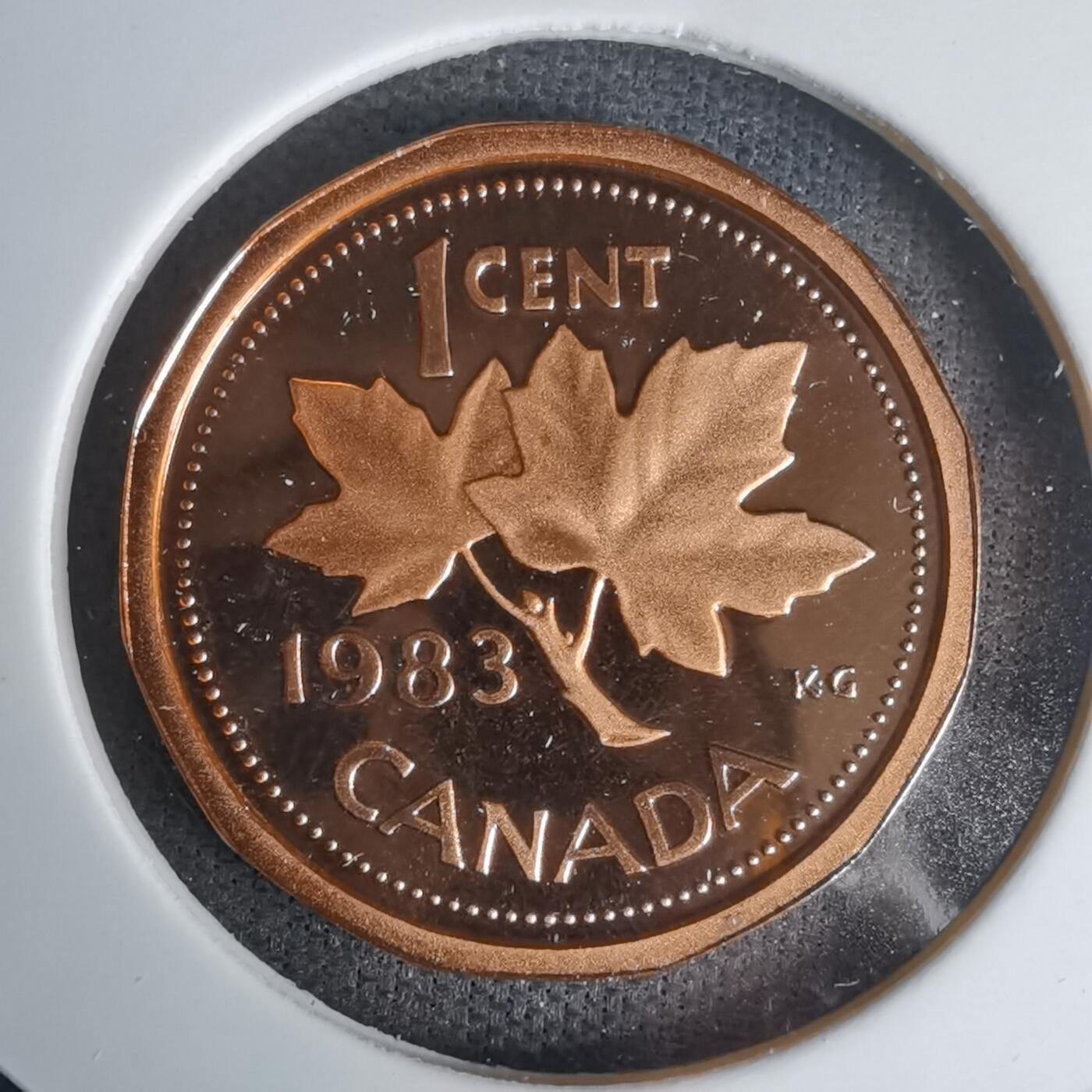 沼泽如烟--第1011场 加拿大1983年1分精制币