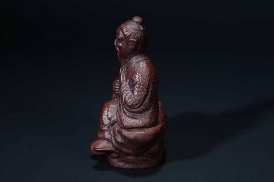 上海都达杂项专场四十四【全场包邮】  紫砂陆羽茶宠小摆件91-85