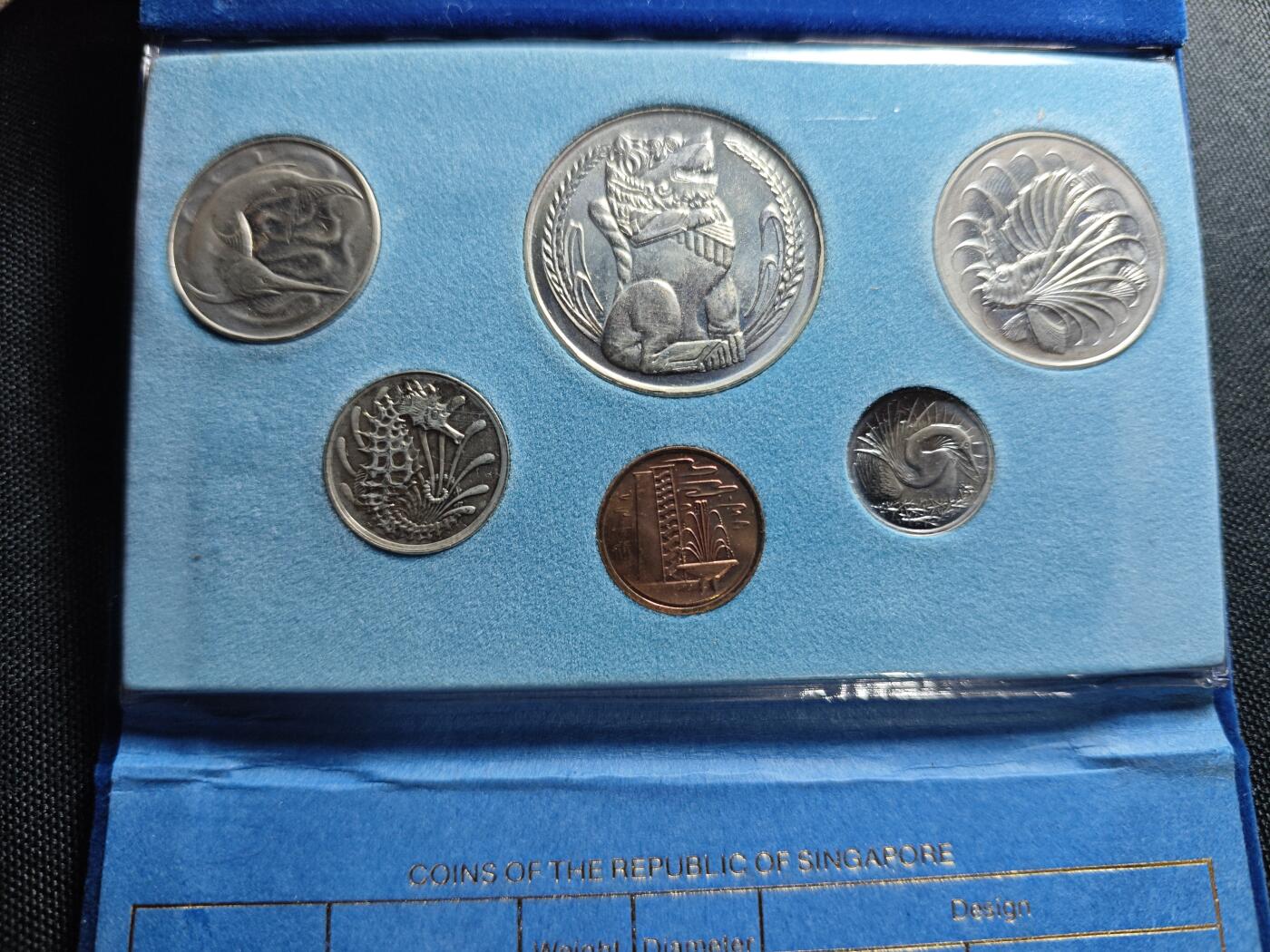 KK钱币收藏小铺   套币 批量/好品散币专场 2月预留时间 周末发货  1982新加坡动物版大小面值清年一套 官方发行样式少见