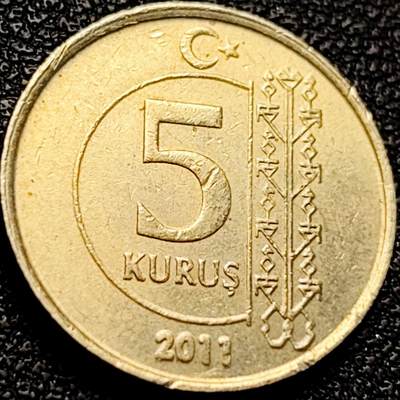 泉币菌-第204场-元宵节专场 本场拍品多 请提前出价 - 土耳其2011年5库鲁硬币 凯末尔总统 17.5mm 