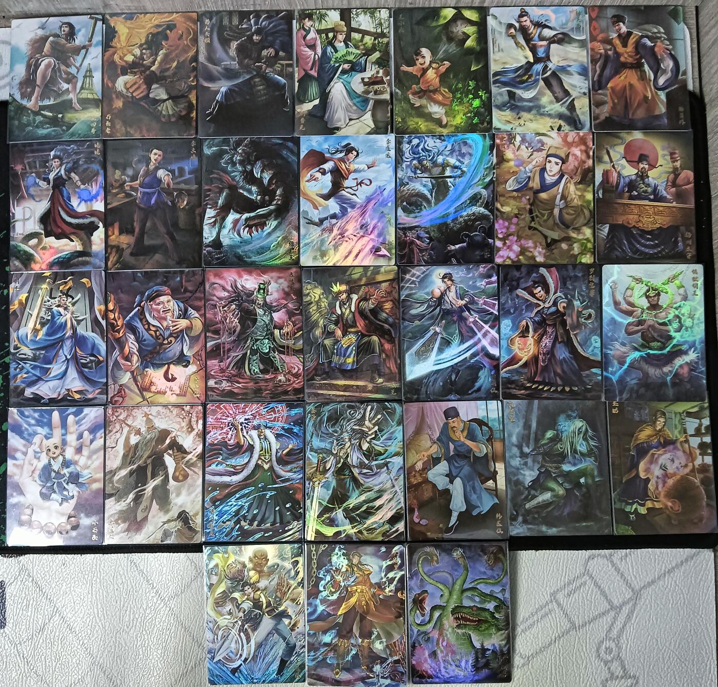 花开卡拍第61期（3月7号周六截拍，品控勿拍!!!拍品不寄存，运费5元（新疆需补运费差价或顺丰到付），自制卡难免瑕疵，可能存在轻微撞角爆边等出厂瑕疵，品控介意勿拍！） 卡玩帕克仙剑奇侠传 彩闪31张