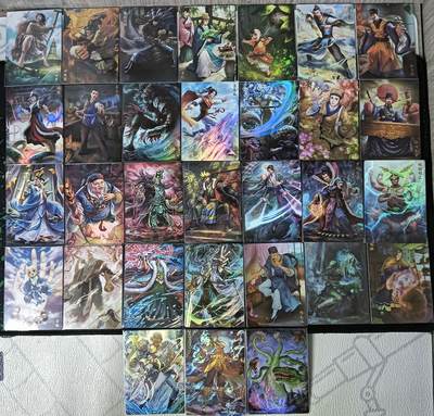 花开卡拍第61期（3月7号周六截拍，品控勿拍!!!拍品不寄存，运费5元（新疆需补运费差价或顺丰到付），自制卡难免瑕疵，可能存在轻微撞角爆边等出厂瑕疵，品控介意勿拍！） - 卡玩帕克仙剑奇侠传 彩闪31张