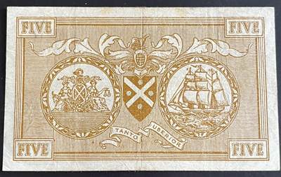 小福收藏拍卖第202期 流通品相裸钞 特惠场 本场全部为欧洲纸币【佣金仅收2% 不设最低佣金 全场包邮】 苏格兰 1966年 5镑