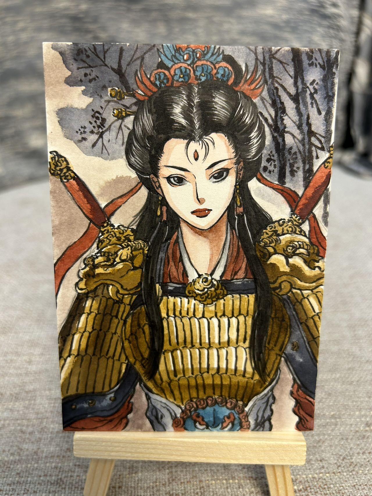 喜灰玩卡拍卖第五期，接拍品0佣金，欢迎送拍，释放现金流，让自己有资金可以购买更多喜欢的卡牌，让别的卡友能淘到更多心仪的卡牌 亿条虫老师 手绘扈三娘