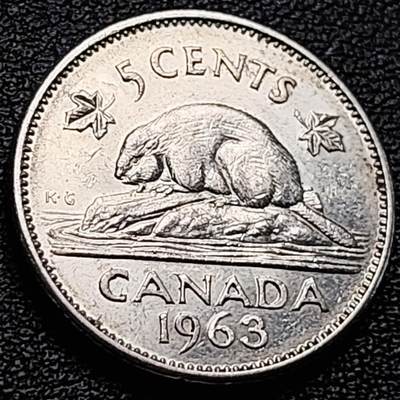 泉币菌-第204场-元宵节专场 本场拍品多 请提前出价 -  加拿大5分镍币 海狸 21mm 