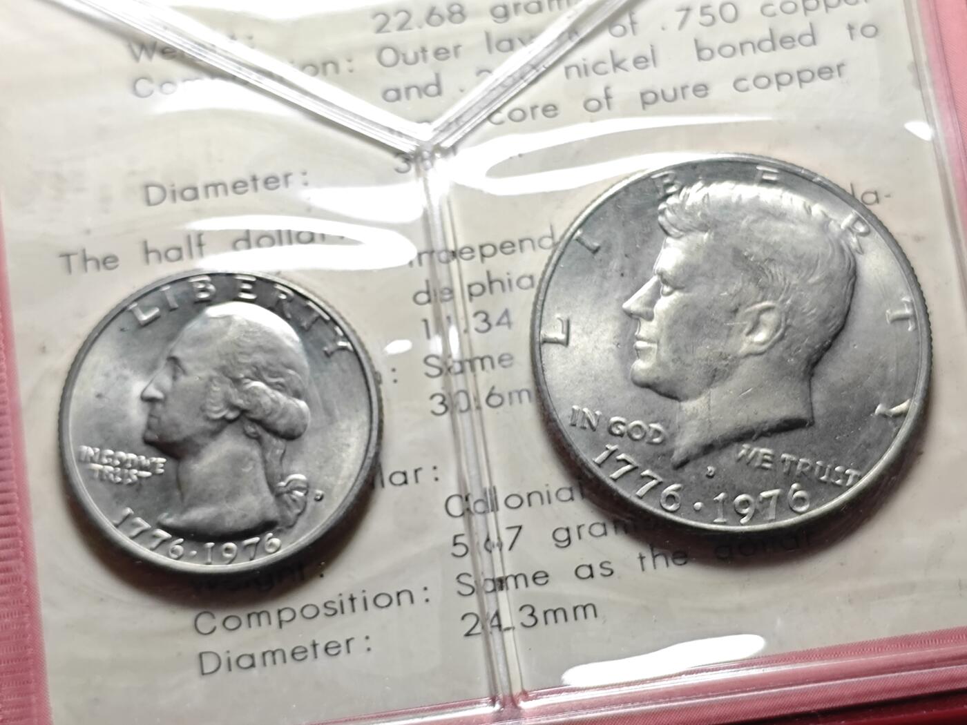 KK钱币收藏小铺   套币 批量/好品散币专场 2月预留时间 周末发货  1976美国建国200周年纪念套币 样式少见