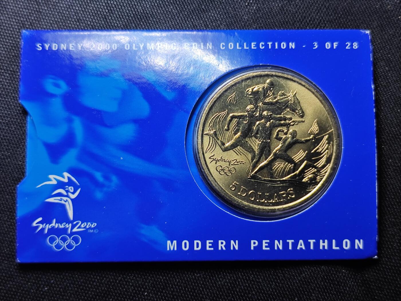 KK钱币收藏小铺   套币 批量/好品散币专场 2月预留时间 周末发货   2000澳大利亚5元奥运纪念币 卡套