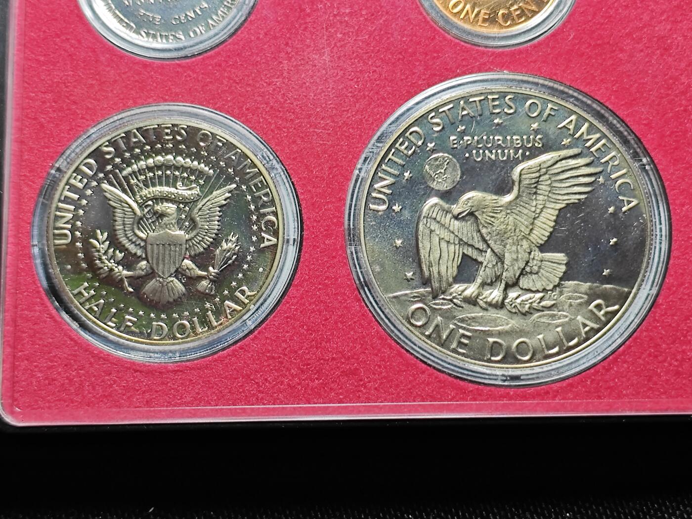 KK钱币收藏小铺   套币 批量/好品散币专场 2月预留时间 周末发货  1974美国大小面值清年精制套币 含艾克大一元精制币