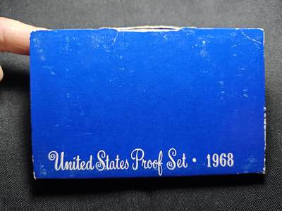 KK钱币收藏小铺   套币 批量/好品散币专场 2月预留时间 周末发货 -  1968美国大小面值精制套币 含50分银币