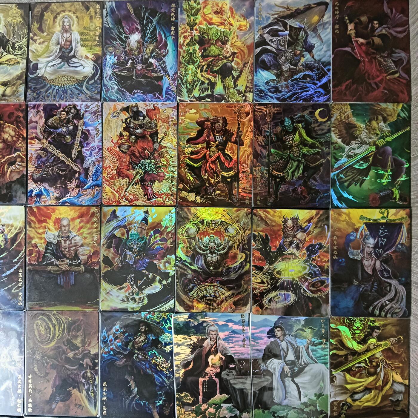 花开卡拍第61期（3月7号周六截拍，品控勿拍!!!拍品不寄存，运费5元（新疆需补运费差价或顺丰到付），自制卡难免瑕疵，可能存在轻微撞角爆边等出厂瑕疵，品控介意勿拍！） 卡玩帕克封神天下第三弹 男卡42张 折光彩闪