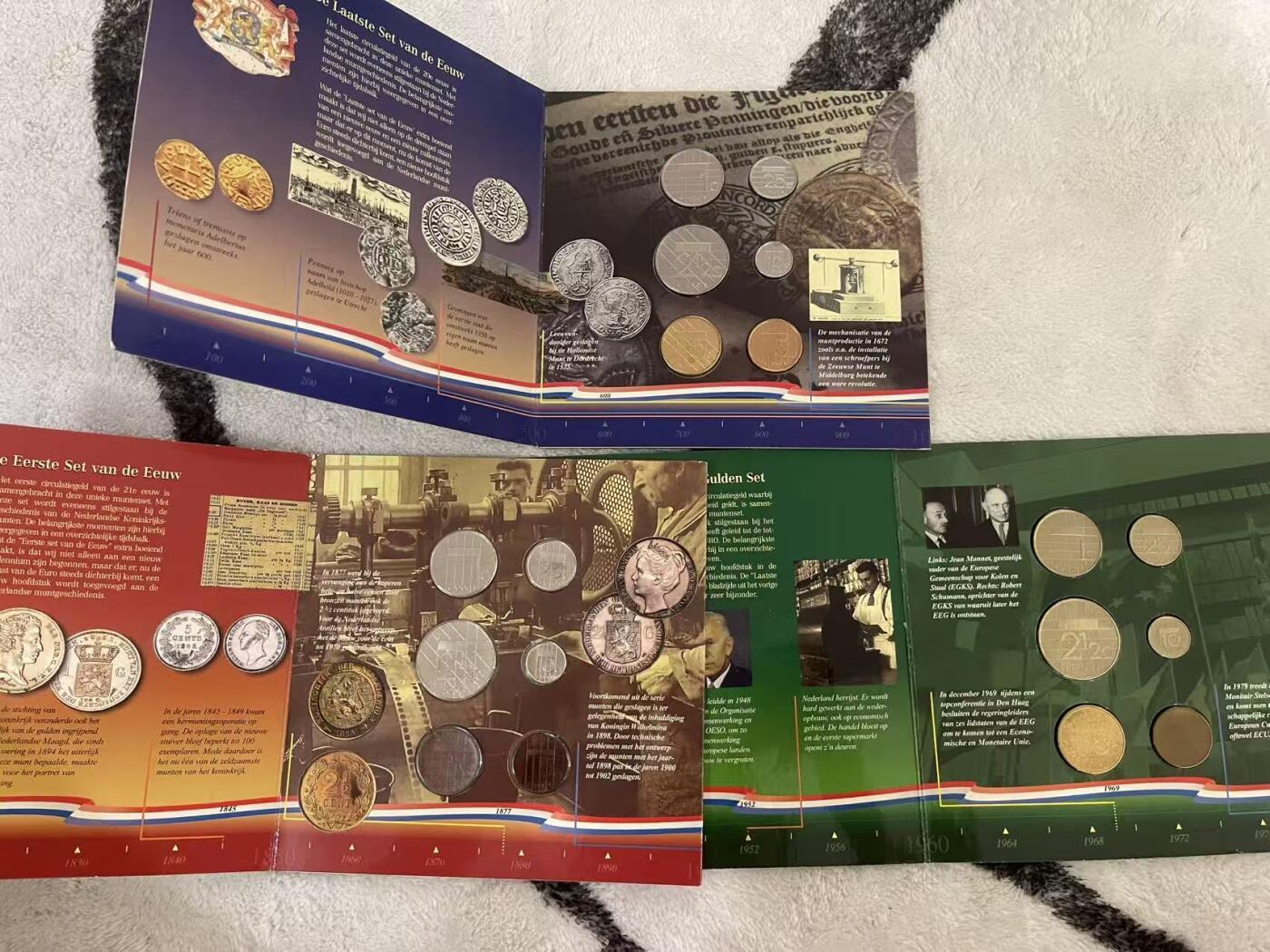 ❤️【币观天下】❤️ 第343期钱币秒杀拍卖场- 2026.3.6周五晚上6点半场 长期征集拍品  荷兰1999-2001年官方套币全套 品相如图正常氧化